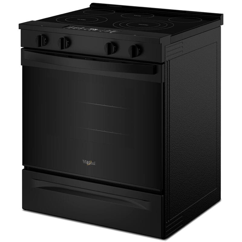 Whirlpool 30 in. 5.3 cu. ft. Smart Air-Fry Standard Convection Electric Range with Radiant Burners - Black, , hires