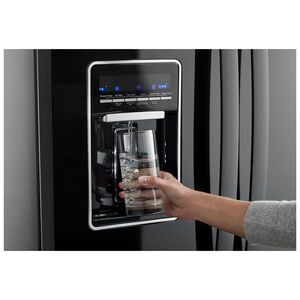 Whirlpool 30 in. 19.7 cu. ft. French Door Refrigerator with Water Dispenser - Black, Black, hires