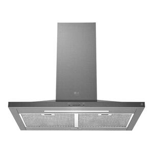LG Studio 36 in. Smart Ducted Chimney Style Range Hood with 600 CFM, 5 Fan Speeds & 1 LED Light - Stainless Steel, , hires