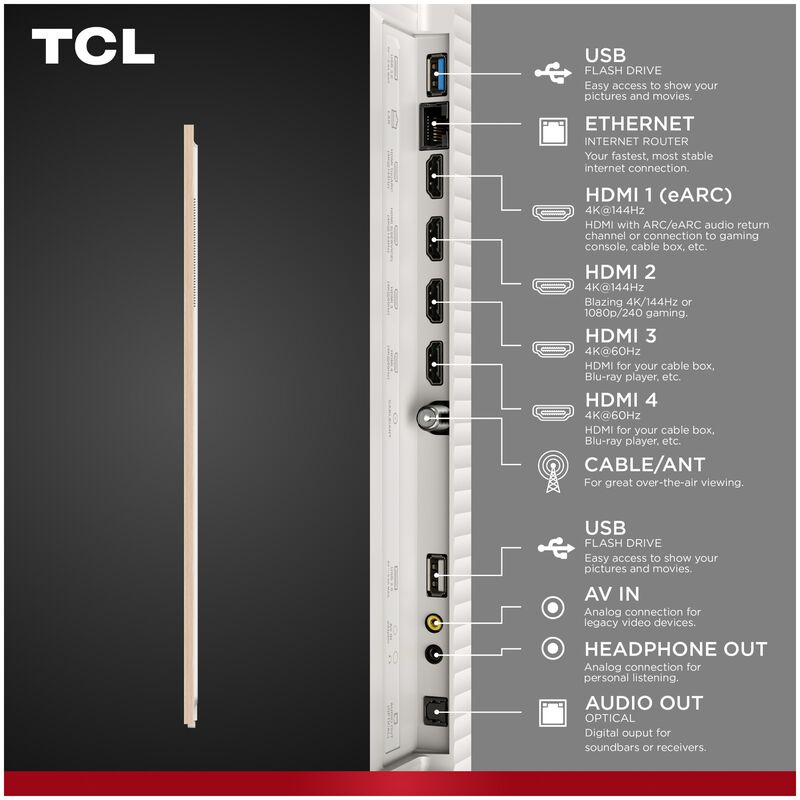 TCL - 55" Class A300L QLED 4K UHD Smart Google TV, , hires