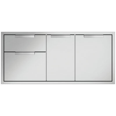 DCS 48 in. Outdoor Kitchen Built-In Triple Access Drawers with Propane Tank Storage - Stainless Steel | ADR2-48