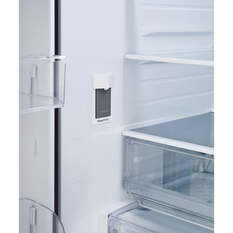 LG 36 in. 26.5 cu. ft. Smart Counter Depth French Door Refrigerator with Internal Water Dispenser - Black Stainless Steel, Black Stainless Steel, hires