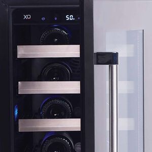 XO 24 in. Undercounter Wine Cooler with Metal Racks, Single Temperature Zone & 54 Bottle Capacity - Stainless Steel, , hires