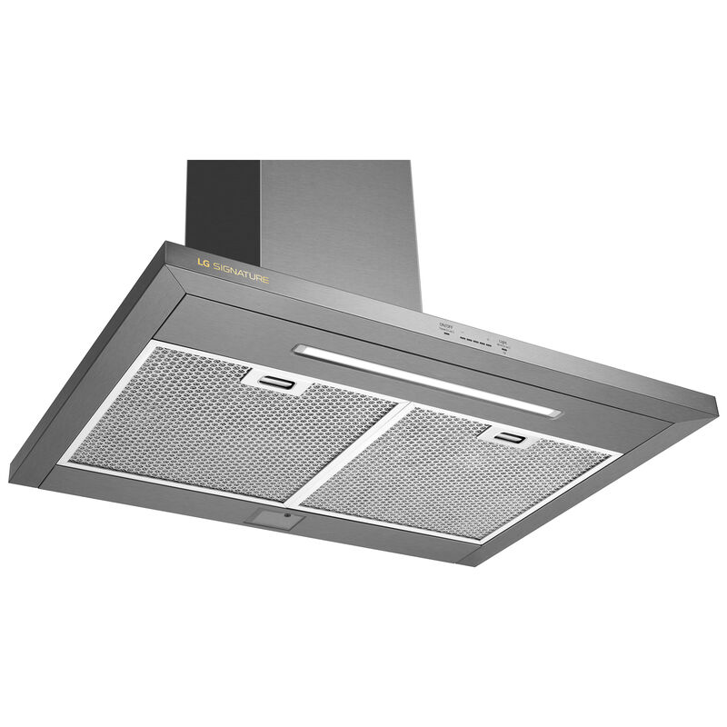 LG Signature 30 in. Smart Ducted Chimney Style Range Hood with 600 CFM, 5 Fan Speeds & 2 LED Lights - Stainless Steel, , hires
