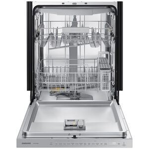 Samsung Bespoke 24 in. Top Control Smart Dishwasher with 46 dBa Sound Level, 3rd-Rack, AutoRelease & Pocket - White Glass, , hires