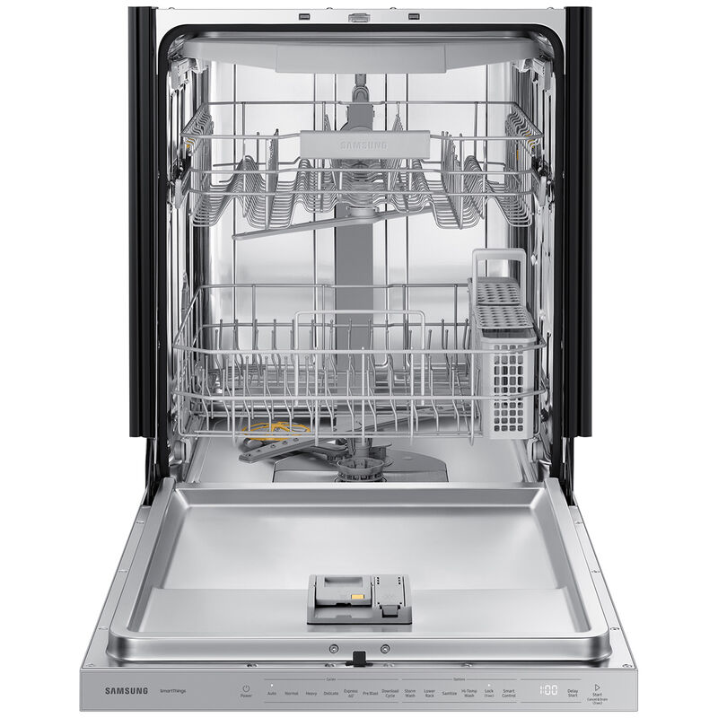Samsung Bespoke 24 in. Top Control Smart Dishwasher with 46 dBa Sound Level, 3rd-Rack, AutoRelease & Pocket - White Glass, , hires