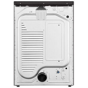 LG 27 in. 7.4 cu. ft. Smart Stackable Round-Door Gas Dryer with Tempered Glass, Built-In Intelligence, Sensor Dry, Turbo Steam, Sanitize & Steam Cycle - Black Steel, Black Steel, hires