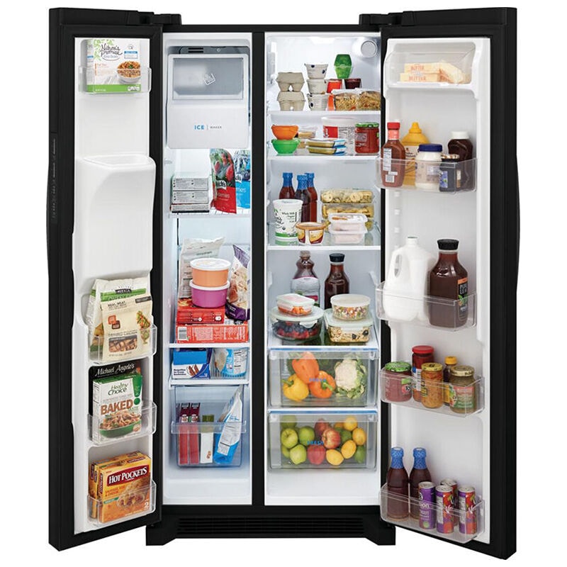 Frigidaire 33 in. 22.3 cu. ft. Side by Side Refrigerator with Ice & Water Dispenser - Black, Black, hires