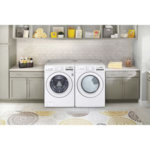 LG 27 in. 7.4 cu. ft. Stackable Gas Dryer with Sensor Dry Technology - White, , hires
