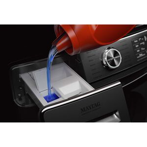 Maytag 27 in. 5.0 cu. ft. Smart Stackable Front Load Washer with Extra Power, 24-Hr Fresh Hold Option, Sanitize & Steam Wash Cycle - Metallic Slate, Metallic Slate, hires