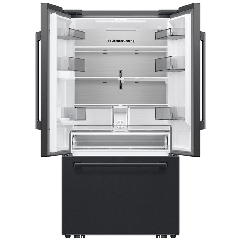 Samsung Bespoke 36 in. 29.5 cu. ft. Smart French Door Refrigerator with Internal Water Dispenser - Fingerprint Resistant Matte Black Steel, , hires