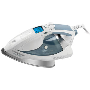 Black & Decker D600 Iron with Automatic Shut-off and Soft Comfort-Grip Handle - White, , hires