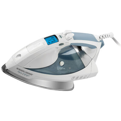 Black & Decker D600 Iron with Automatic Shut-off and Soft Comfort-Grip Handle - White | D6000