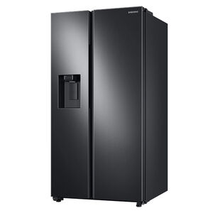 Samsung 36 in. 27.4 cu. ft. Side-by-Side Refrigerator with Ice & Water Dispenser - Black Stainless Steel, Black Stainless Steel, hires