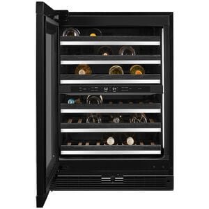 JennAir 24 in. Undercounter Wine Cooler with Wood Racks, Dual Temperature Zones & 45 Bottle Capacity - Custom Panel Ready, , hires