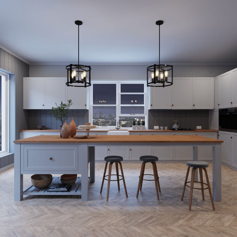 Hunter Astwood 18 in. 4-Light Chandelier - Matte Black, , hires