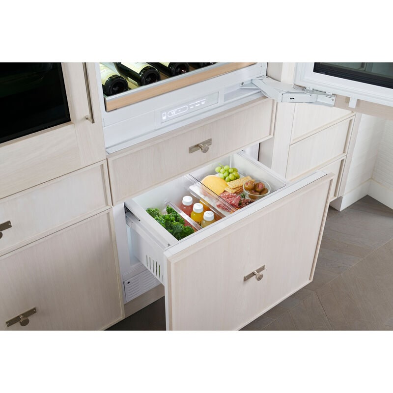 Monogram 30 in. Built-in Wine Sommelier with Wood Racks, Dual Temperature Zones & 106 Bottle Capacity - Custom Panel Ready, , hires