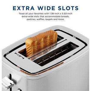 GE 2-Slice Toaster - Stainless Steel, , hires