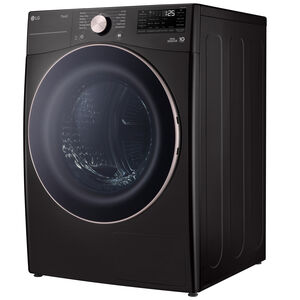 LG 27 in. 7.8 cu. ft. Smart Stackable Ventless Electric Dryer with Dual Inverter Heat Pump & AI Sensor Dry - Black Steel, , hires