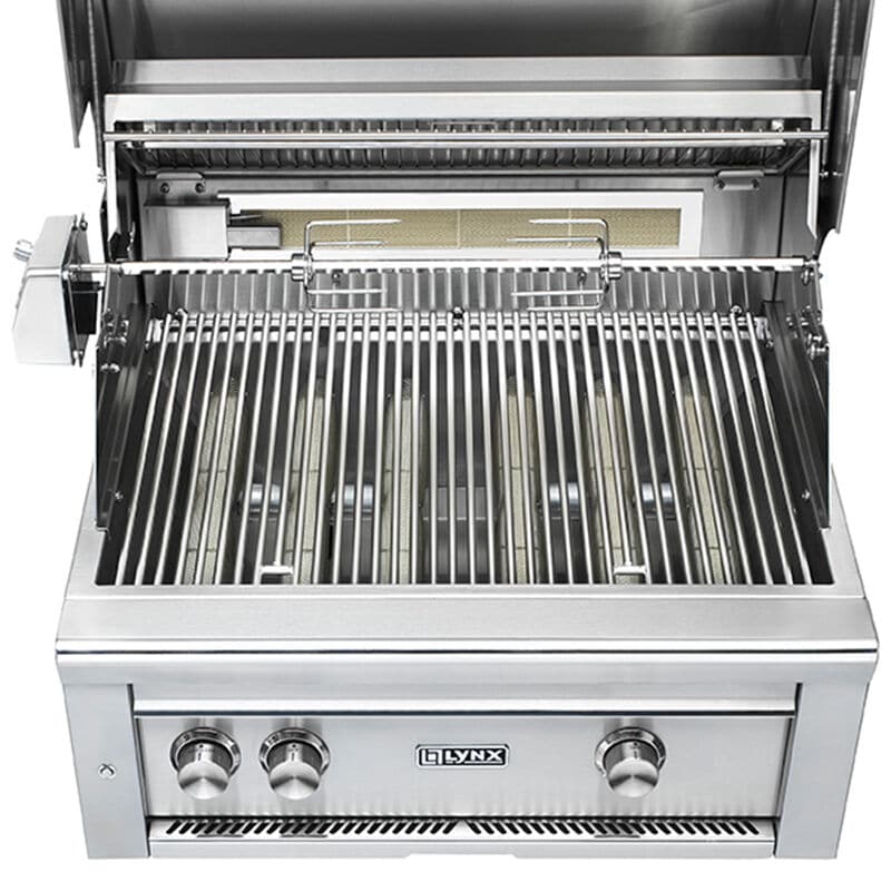 Lynx Professional 30 in. 2-Burner Built-In Natural Gas Grill with Rotisserie & Smoker Box - Stainless Steel, , hires
