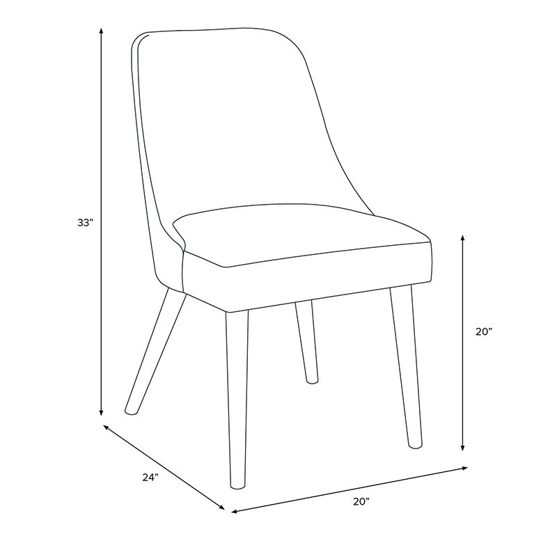 Skyline Furniture Modern Mid Century Dining Chair in Linen Fabric - Laguna, , hires