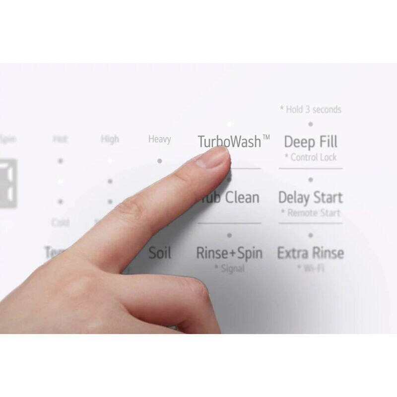 LG 27 in. 4.8 cu. ft. Smart Top Load Washer with 4-Way Agitator, EasyUnload & AI Sensing - Alpine White, Alpine White, hires