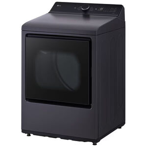 LG 27 in. 7.3 cu. ft. Smart Gas Dryer with EasyLoad Door & AI Sensor Dry - Matte Black, , hires