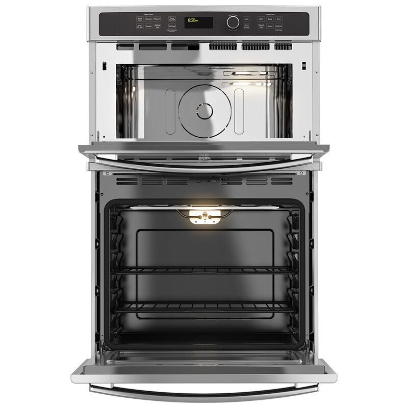 GE 27 in. 6 cu. ft. Electric Oven/Microwave Combo Wall Oven With Self Clean - Stainless Steel, Stainless Steel, hires