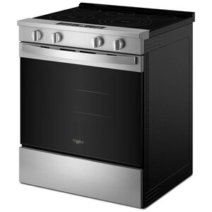Whirlpool 30 in. 5.3 cu. ft. Smart Air-Fry Standard Convection Electric Range with Radiant Burners - Fingerprint Resistant Stainless Steel, , hires