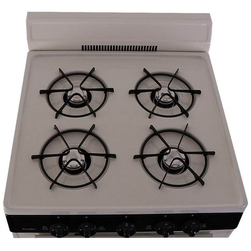 Premier 24 in. 2.9 cu. ft. Gas Range with Open Burners - Bisque, , hires