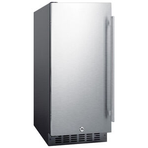 Summit 15 in. 2.9 cu. ft. Left-Hinged Undercounter Refrigerator - Stainless Steel, , hires
