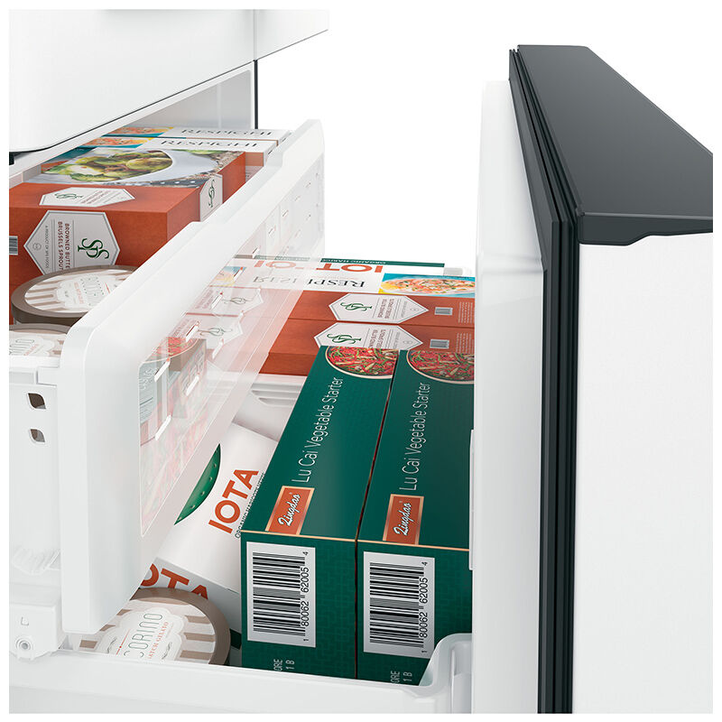 Cafe 36 in. 22.1 cu. ft. Smart Counter Depth French Door Refrigerator with Ice & Water Dispenser - Matte White, Matte White, hires