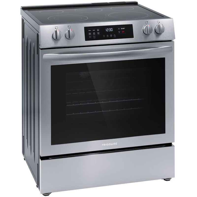 Frigidaire 30 in. 5.3 cu. ft. Standard Convection Electric Range with Smoothtop Burners - Stainless Steel, , hires