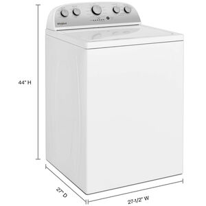 Whirlpool 28 in. 3.8 cu. ft. Top Load Washer with Agitator & Soil Level Selection - White, , hires