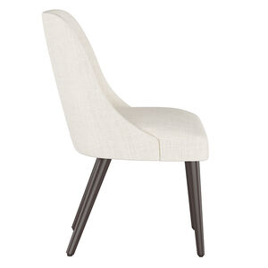 Skyline Furniture Modern Mid Century Dining Chair in Linen Fabric - Talc, , hires