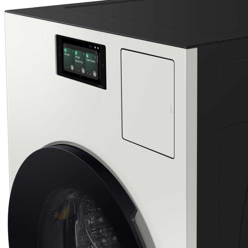 Samsung Bespoke 27 in. 5.3 cu. ft. Smart Electric Front Load Ventless All-in-One AI Combo with Heat Pump, Sanitize & Steam Cycle- Ivory, Ivory, hires