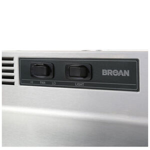 Broan 41000 Series 30 in. Standard Style Range Hood with 2 Speed Settings, Ductless Venting & Incandescent Light - Stainless Steel, Stainless Steel, hires