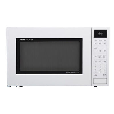 Sharp 25 in. 1.5 cu.ft Countertop Microwave with 10 Power Levels & Sensor Cooking Controls - White | SMC1585BW