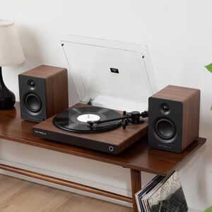 Victrola Wave Bluetooth Turntable with Auracast - Walnut, , hires