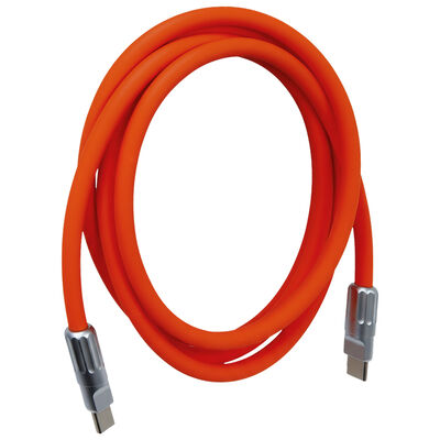 Emerge Technologies Gripcord 8ft Silicone USB-C Cable - Orange | ETHSLC8OR