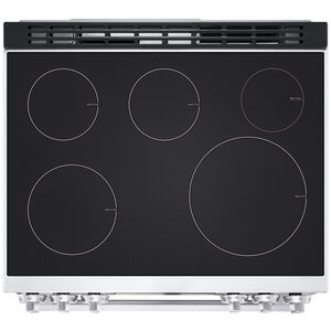 LG InstaView 30 in. 6.3 cu. ft. Smart Air-Fry True European Convection Slide-In Electric Range with 4 Induction Burners & 1 Radiant Burner - PrintProof Stainless Steel, , hires