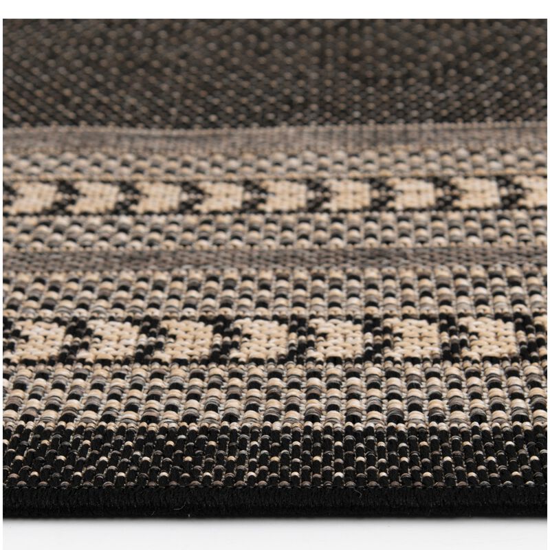 Natco Santorini Collection Outdoor Area Rug Sutton 5'x7' - Natural/Pebble, , hires