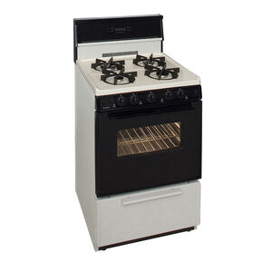 Premier 24 in. 3.0 cu. ft. Oven Freestanding Gas Range with 4 Sealed Burners - Bisque, , hires