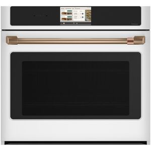 Cafe Professional Series 30 in. 5.0 cu. ft. Smart Electric Single Wall Oven with True European Convection - Matte White, , hires