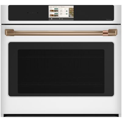Cafe Professional Series 30 in. 5.0 cu. ft. Smart Electric Single Wall Oven with True European Convection - Matte White | CTS90DP4ZW2
