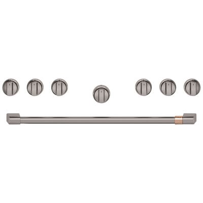 Cafe 36 in. Handle & Knob Set for Pro Range and Rangetops - Brushed Black,  Cafe 36 in. Handle & Knob Set for Pro Range and Rangetops - Brushed Black | CXPR6HKPTBT