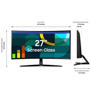 Samsung S3 S36GD 27" 100 Hz Curved Monitor, , hires