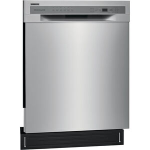 Frigidaire 24 in. Front Control Dishwasher with 52 dBa Sound Level & Pocket - Stainless Steel, Stainless Steel, hires