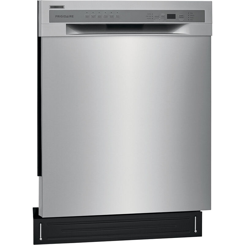 Frigidaire 24 in. Front Control Dishwasher with 52 dBa Sound Level & Pocket - Stainless Steel, Stainless Steel, hires
