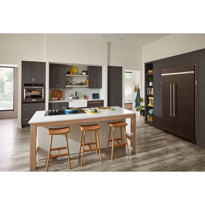 KitchenAid 30 in. 5 cu. ft. Smart Electric Single Wall Oven with True European Convection - Black Stainless Steel with PrintShield Finish, Black Stainless Steel with PrintShield Finish, hires